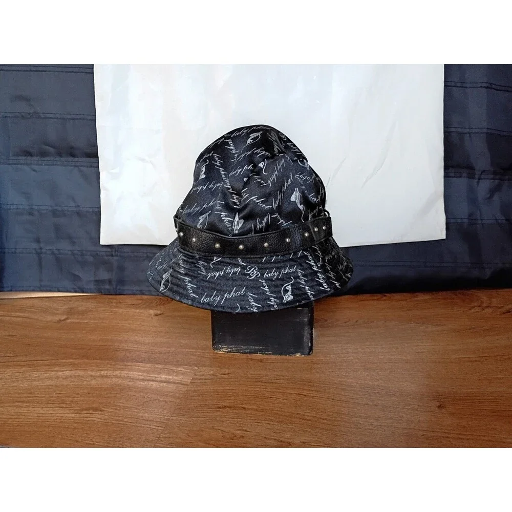 Baby Phat All-Over Print Bucket Hat Black Vintage
